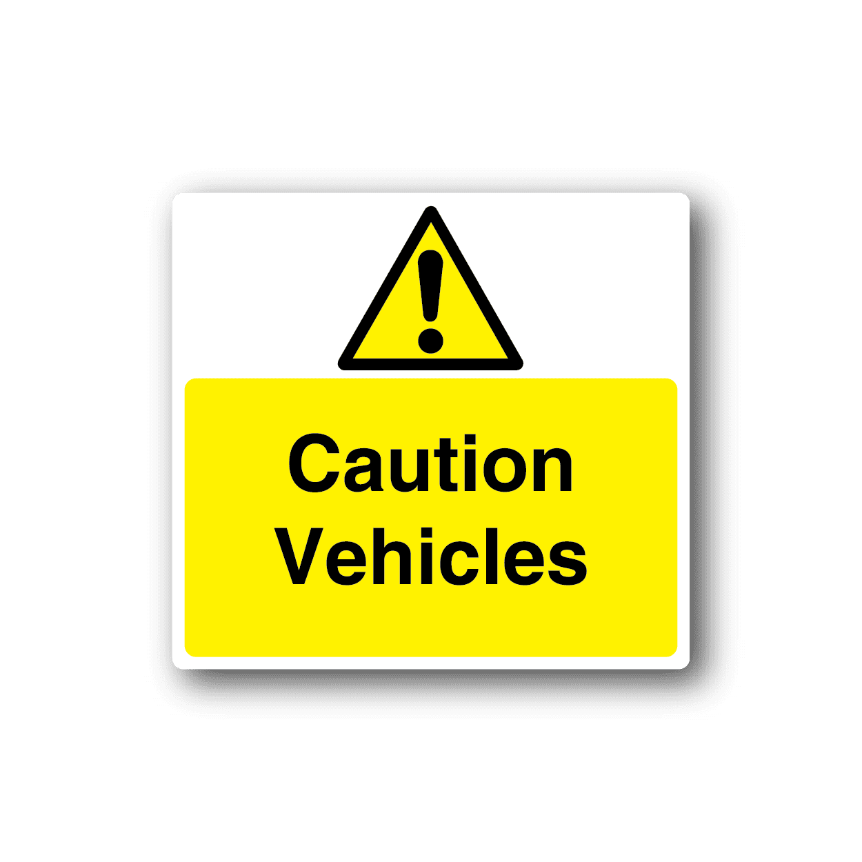 Image of Caution Vehicles Sticker