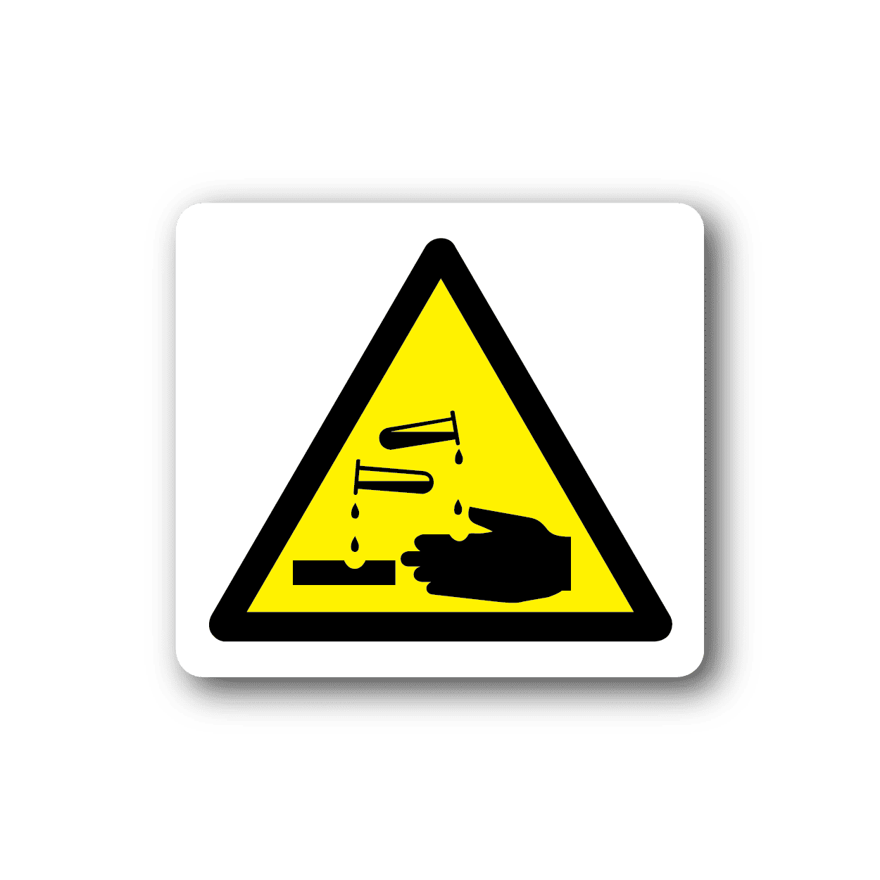 Image of Caution Wash Your Hands Sticker