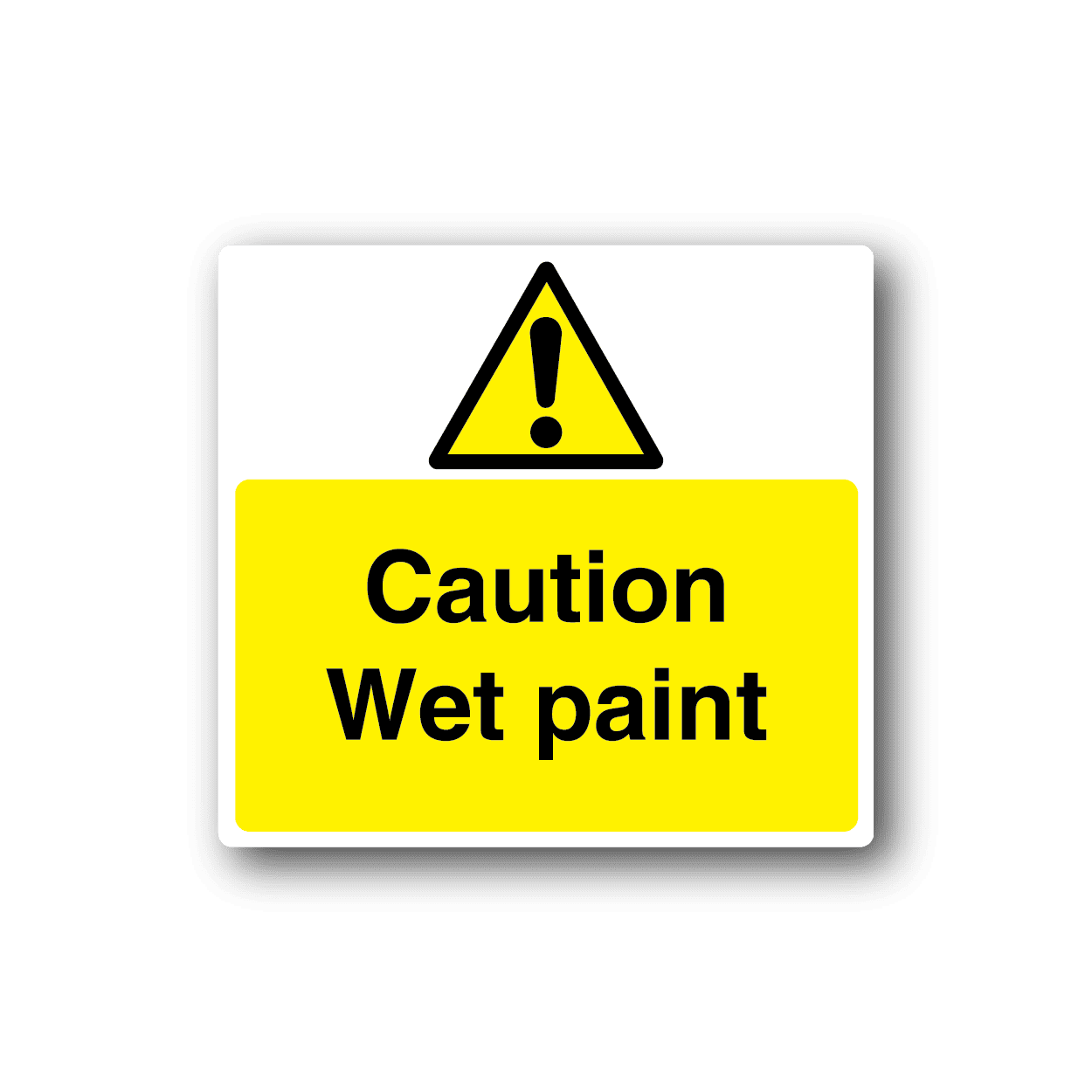 Image of Caution Wet Paint Sticker