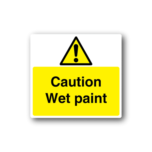 Image of Caution Wet Paint Sticker