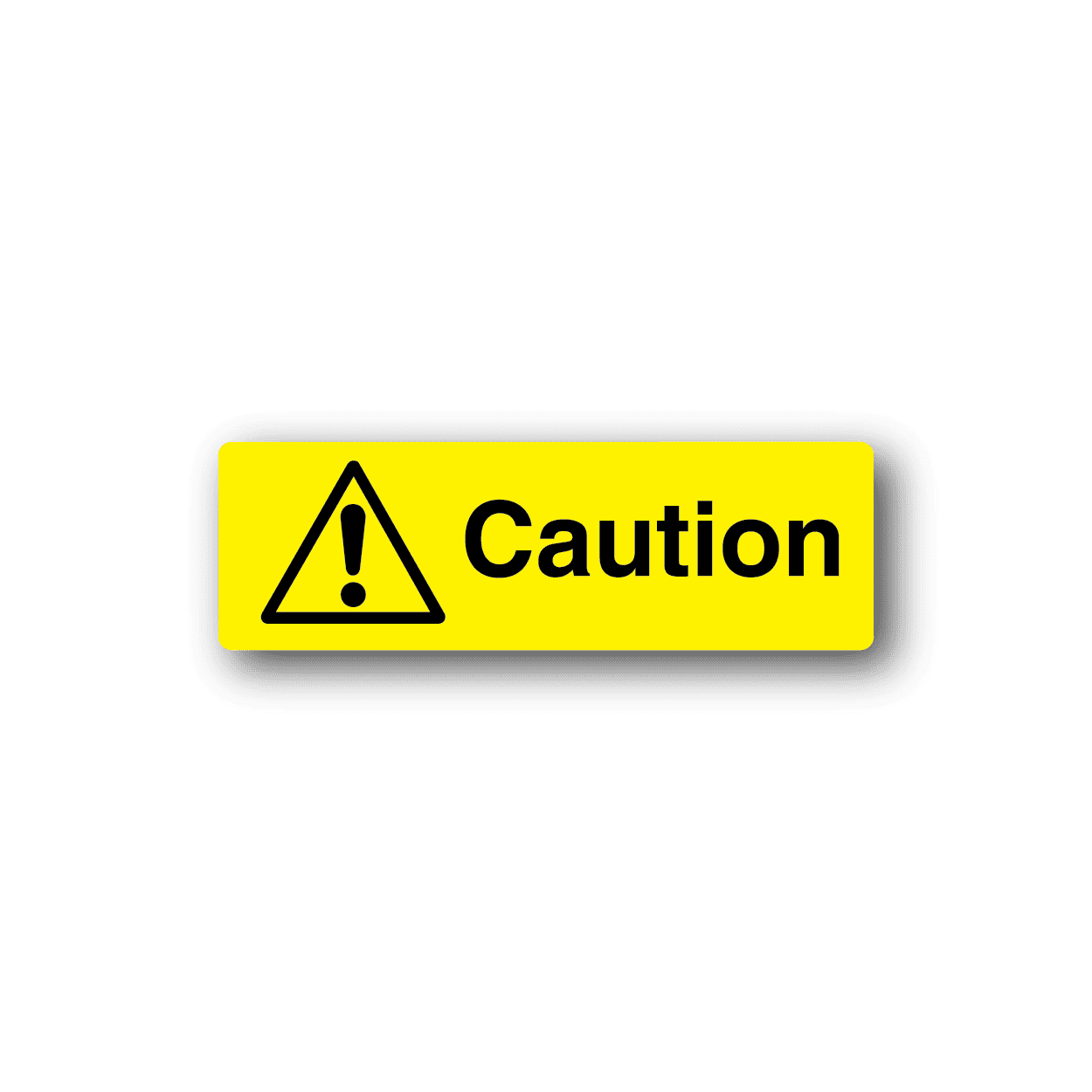 Image of Caution Yellow Sticker