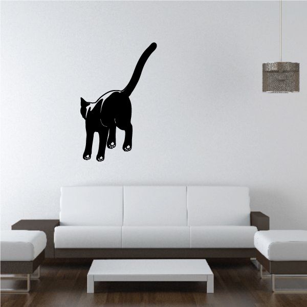 Image of Cautious Cat Decal