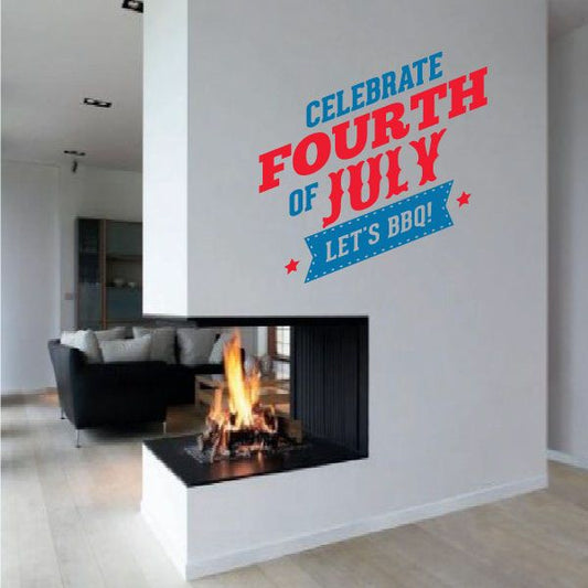 Image of Celebrate Fourth of July Let's BBQ Decal