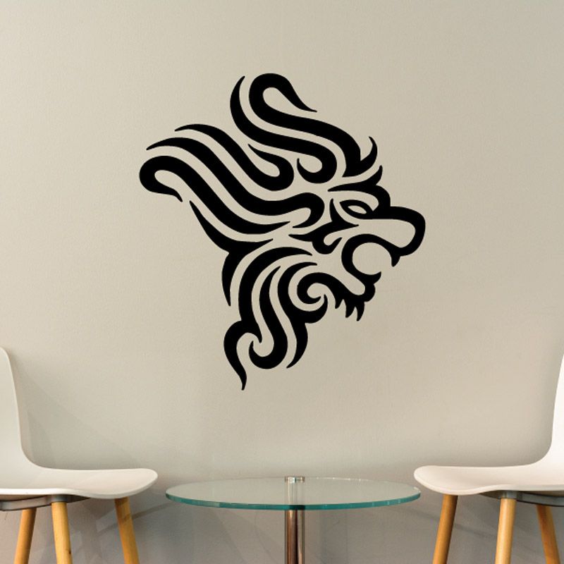 Image of Celtic Mane Lion Head Decal