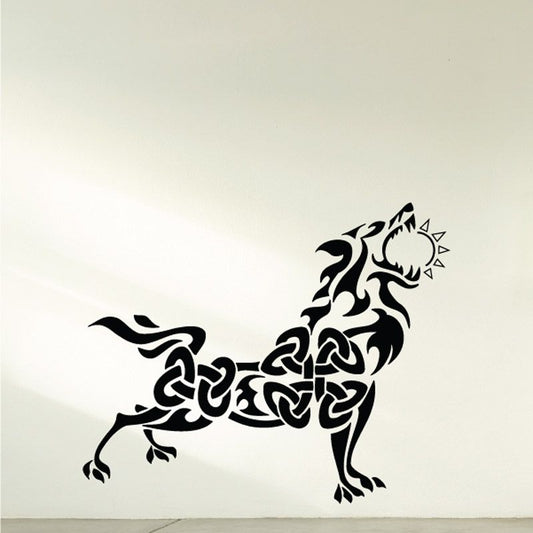 Image of Celtic Style Wolf Decal