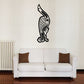 Celtic whooping crane wall decal, black ornamental bird silhouette