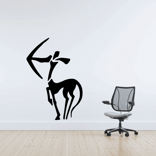 Centaur archer decal, black silhouette with bow and arrow
