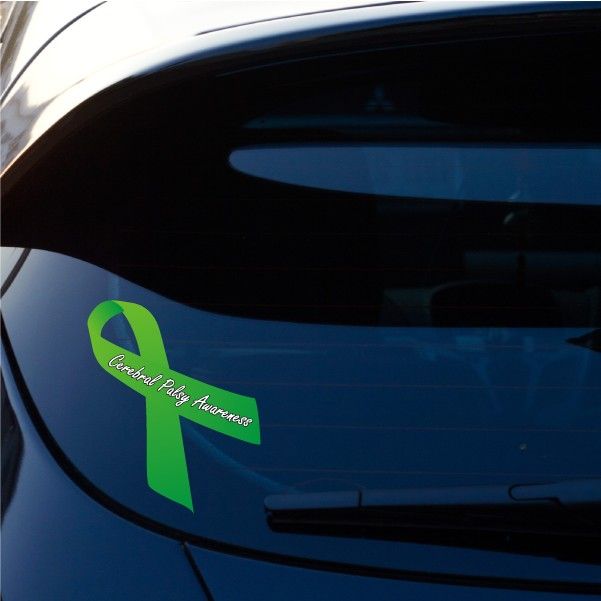 Image of Cerebral Palsy Awareness Ribbon Vinyl Sticker