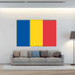 Rectangular Chad flag sticker with vertical blue, yellow, and red stripes