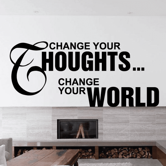 Image of Change your thoughts change your world Decal