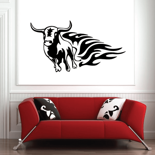 Image of Charging Fire Trail Bull Decal