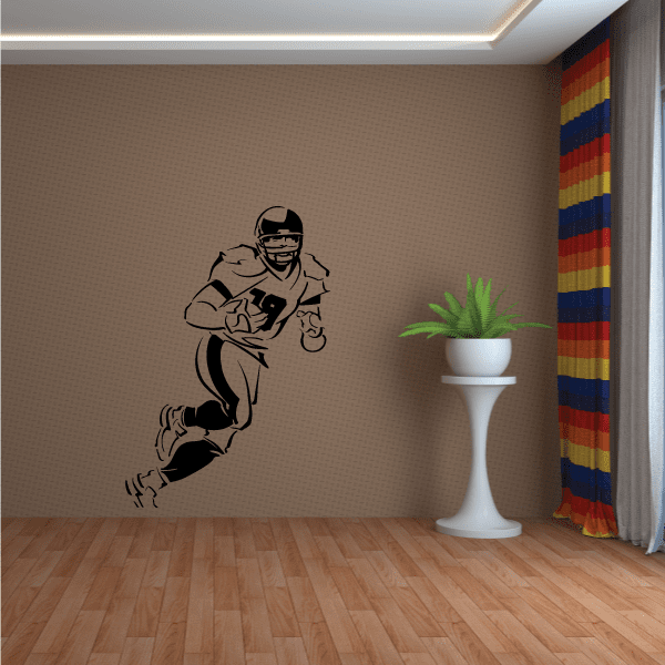 Image of Charging Football Player Decal