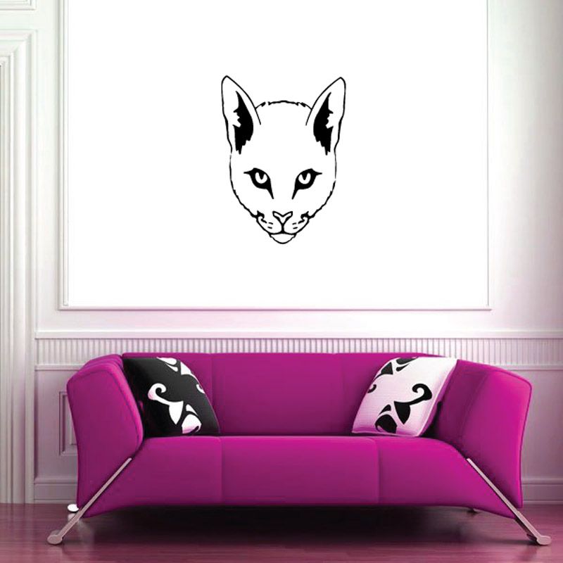 Image of Charming Cat Head Decal