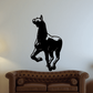 Sprinting horse wall decal, black silhouette of a rearing horse