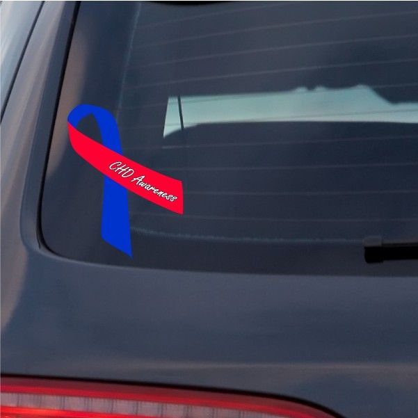 Image of CHD Awareness Ribbon Vinyl Sticker