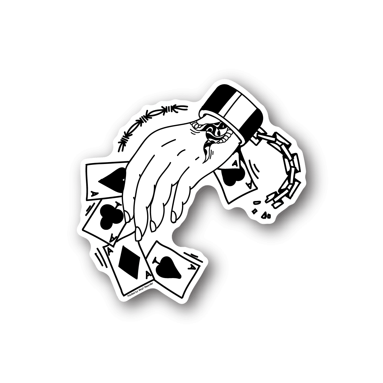 Image of Cheating Poker Player Sticker