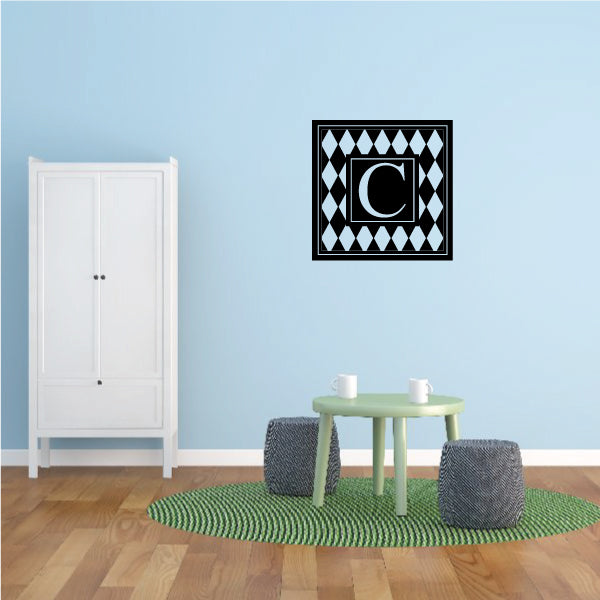 Image of Checker Monogram Decal