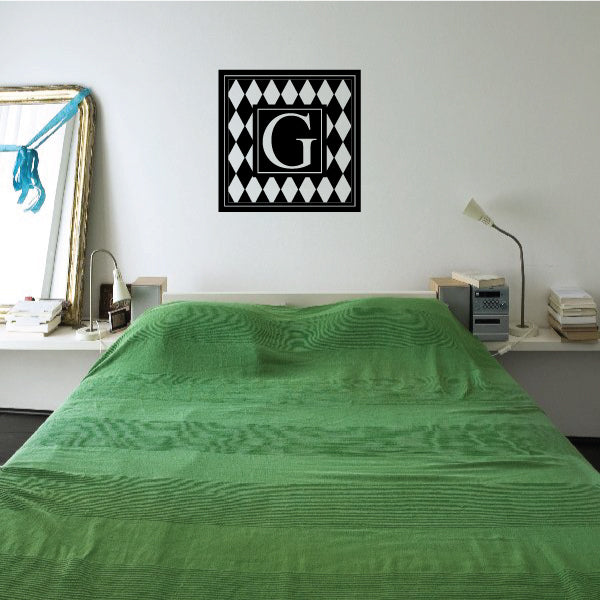 Image of Checker Monogram Decal