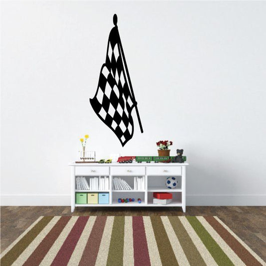 Image of Checkered Flag Wall Decal - Vinyl Decal - Car Decal - CF08026