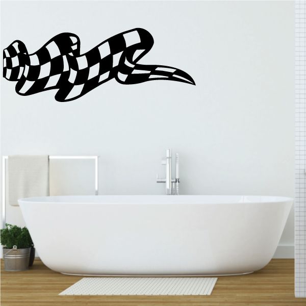 Image of Checkered Flag Wall Decal - Vinyl Decal - Car Decal - CF08034