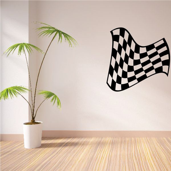 Image of Checkered Pattern Wall Decal - Vinyl Decal - Car Decal - CF8006