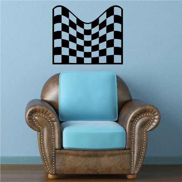 Image of Checkered Pattern Wall Decal - Vinyl Decal - Car Decal - CF8018