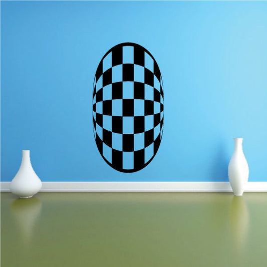 Image of Checkered Pattern Wall Decal - Vinyl Decal - Car Decal - CF8020