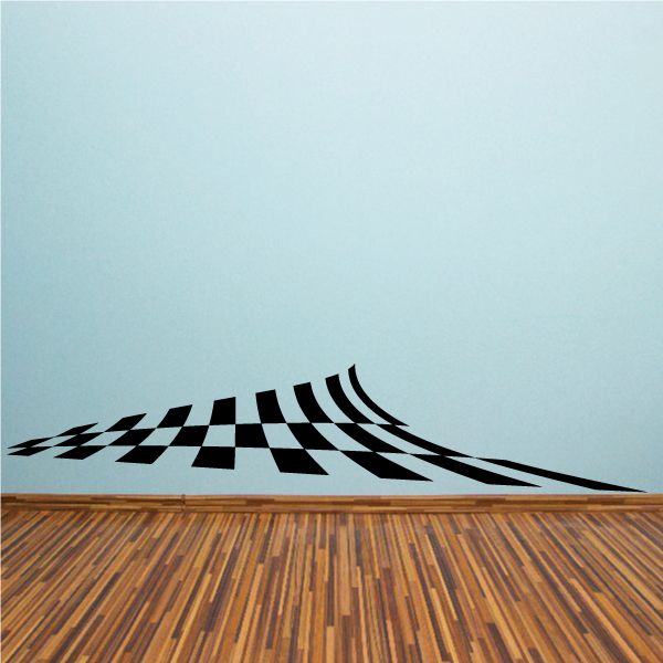 Image of Checkered Pattern Wall Decal - Vinyl Decal - Car Decal - CF8030