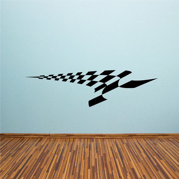 Image of Checkered Sides Wall Decal - Vinyl Decal - Car Decal - CF12007