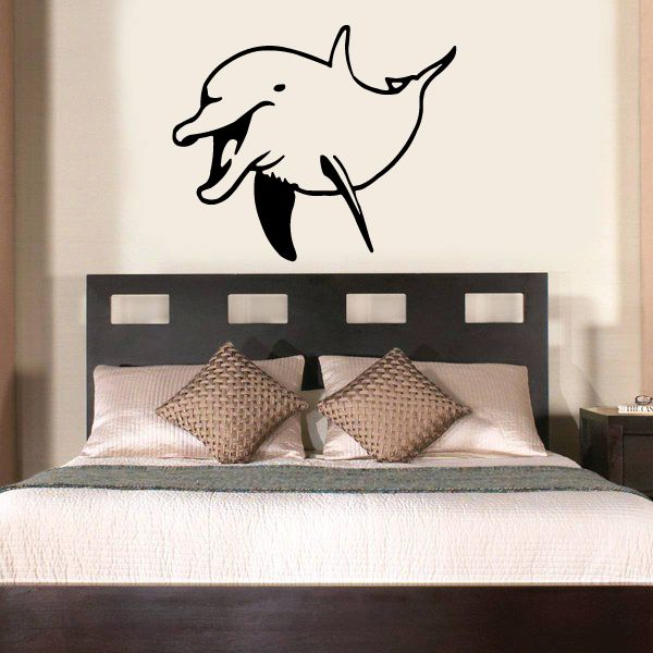 Image of Cheerful Greeting Dolphin Decal