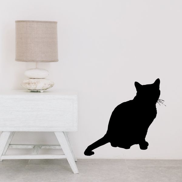 Image of Cheerful Kitten Looking Decal