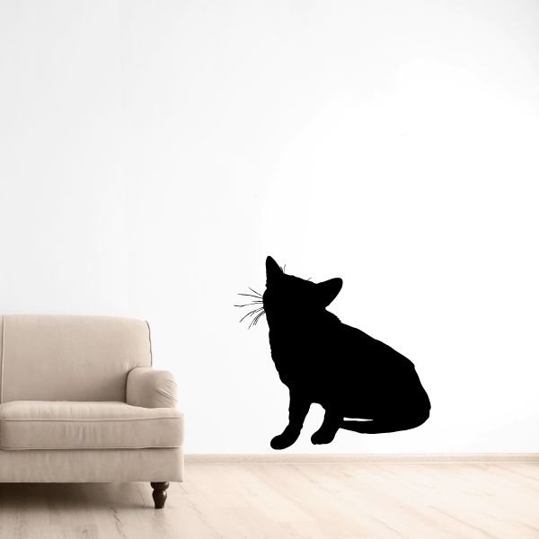 Image of Cheerful Kitten Sitting Decal