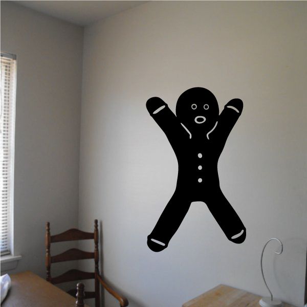 Image of Cheering Gingerbread Man Decal