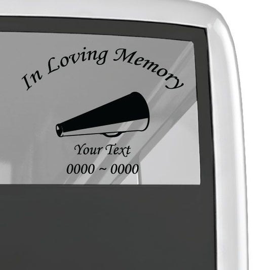 Image of Cheerleader Custom In Loving Memory Decal