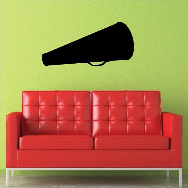 Black megaphone wall decal vinyl