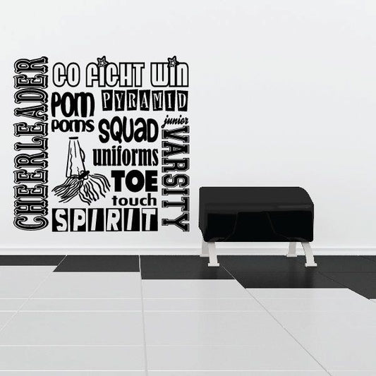 Image of Cheerleading Collage Wall Decal 