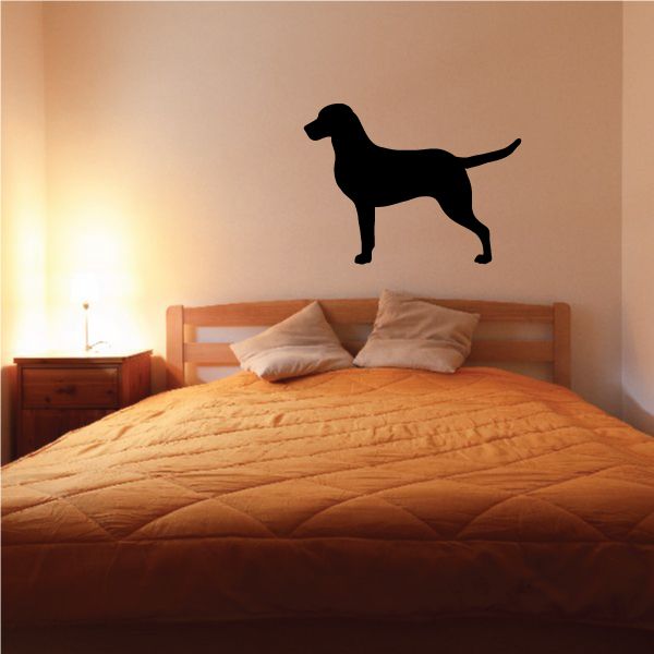 Chesapeake Bay Retriever decal with black dog silhouette