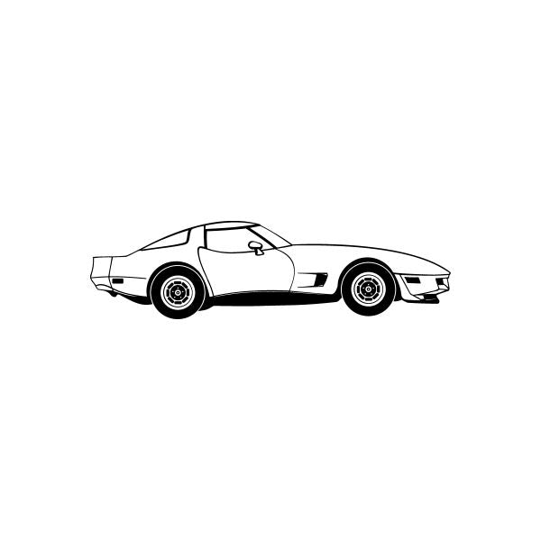 Image of Chevrolet Corvette Side View Decal