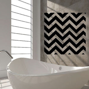 Black chevron wall decal vinyl pattern, zigzag arrows