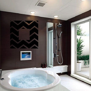 Black chevron wall pattern vinyl decal for wall decor, zigzag shapes in rows
