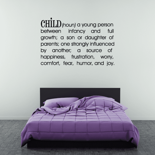 Image of Child Definition Wall Decal 