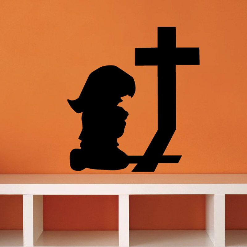 Image of Child Girl Praying Decal