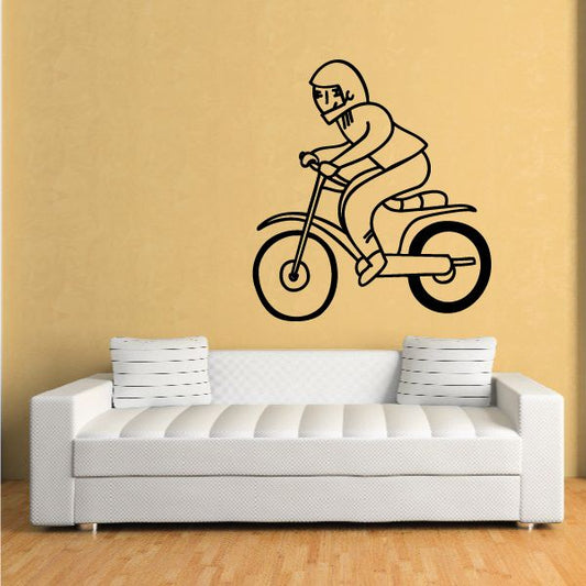 Image of Child Riding Bicycle Decal