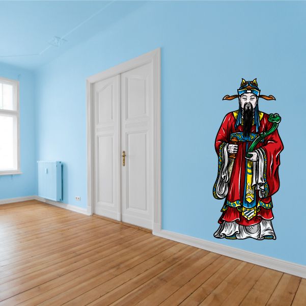 Image of Chinese Colored Red Emperor Sticker