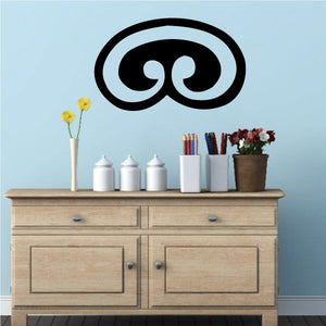 Zodiac curl decal with black swirl symbol