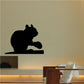 Black chipmunk holding a nut wall decal silhouette