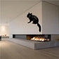 Chipmunk staring wall decal, black animal silhouette