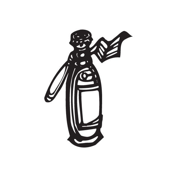 Chocolate syrup decal: black character holding a book and lantern