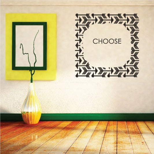 Image of Choose Arrow Fram Wall Decal