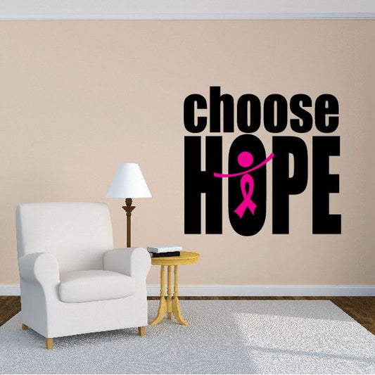 Choose Hope Breast Cancer Printed Die Cut Decal